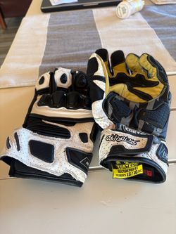 Cortech Sector Pro Motorcycle Gloves – White, Black & Yellow
