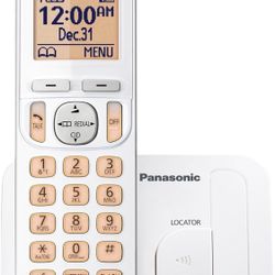Panasonic Cordless Phone, 1.6" Backlit Display, Call Block, Speakerphone, 10 Hours Talk Time, 1 Handset - KX-TGC200