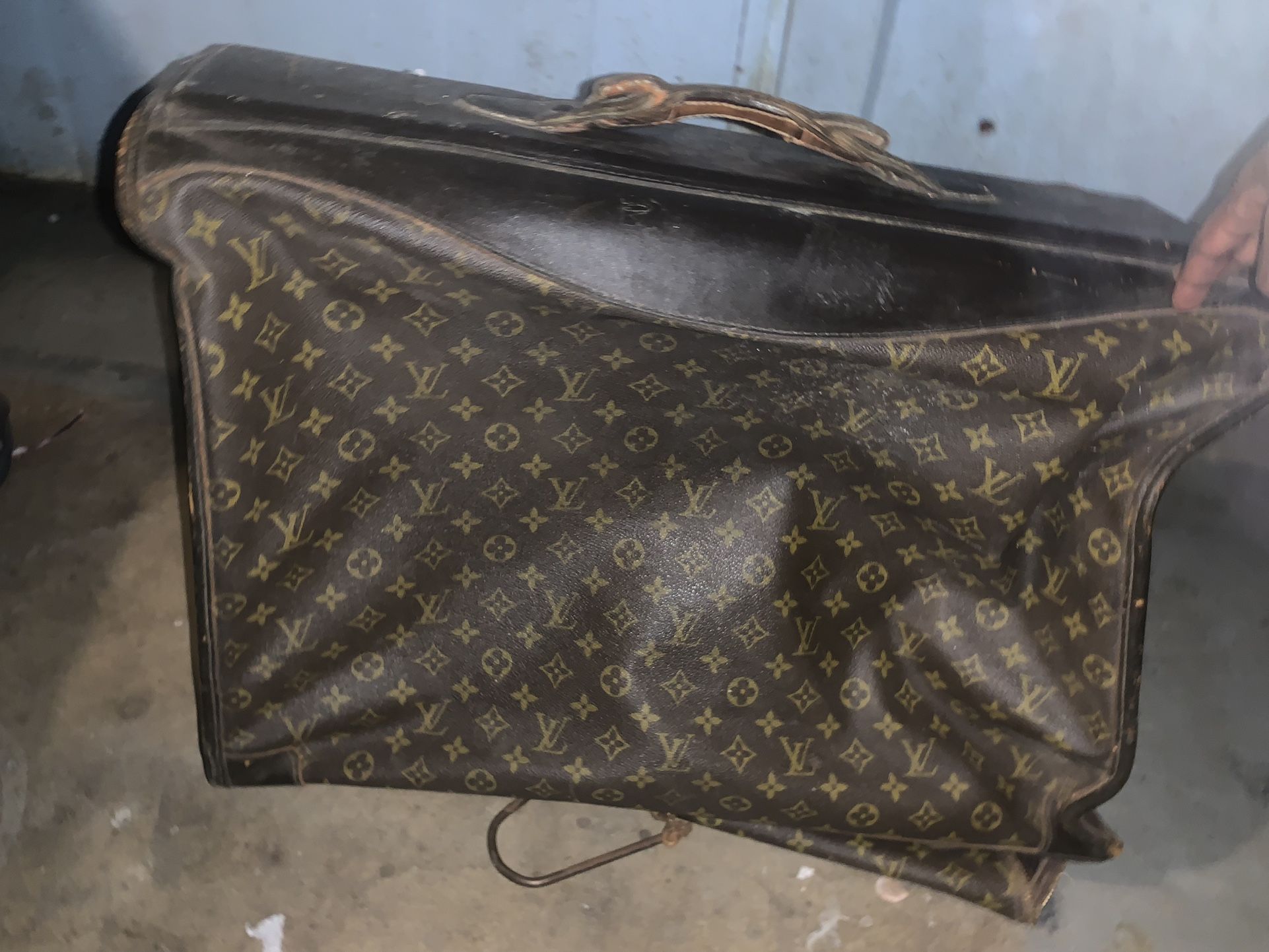 Original Vintage Louis Vuitton Folding Suitcase, from the 1970s