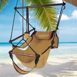 Hammock Chair Red Rope Hammock Chair , Ideal for backyard, Camping And Travel. Comes With Storage bag.