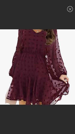Chiffon Maroon Dress