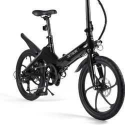 Jetson J8 Electric Bike, 350-Watt Motor, Easy-Folding Mechanism, Headlight, Twist Throttle & Pedal Assist, Cruise Control, 3 Speed Modes, Up To 15.5 M