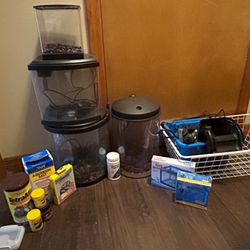 4 Fish Tanks, With Random Equipment 
