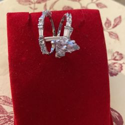 Silver Wedding Band Set-New Size 8