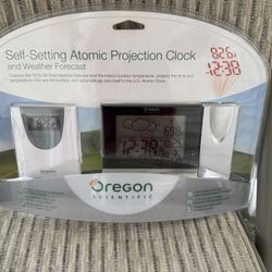 Oregon Scientific Atomic Projection Clock with Weather Forecast – $5