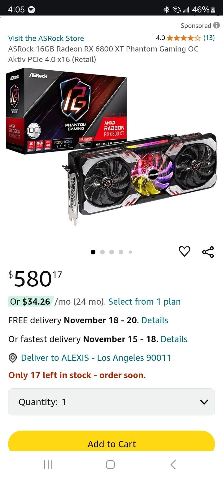 Gaming GPU (6800xt)