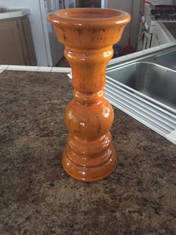 Orange candle holder