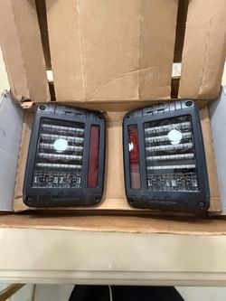 J.W. Speaker Model 279 J Series LED Tail Lights, designed as a direct plug-and-play upgrade for 2007-2018 Jeep Wranglers.