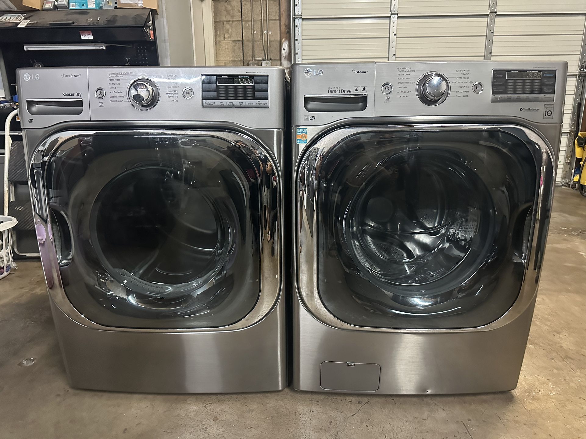 29 MEGA CAPACITY LG WASHER AND ELECTRIC DRYER SET LIKE NEW CONDITIONS 