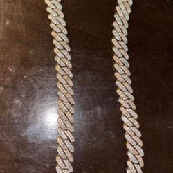 Rose Gold Plated Cuban Chain 22”