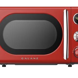 Red Retro Microwave Oven