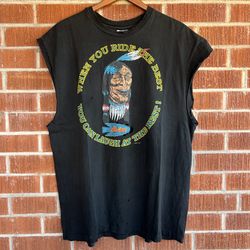 Indian Motorcycle NM Ride The Best Thrashed Cutoff Shirt XL 1993