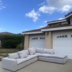 Living Spaces Cloud 3pc Sectional Sofa