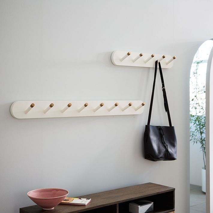 West Elm White Wall Rack