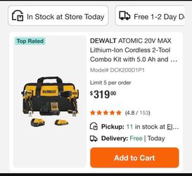 DeWalt Atomic 20v max combo kit