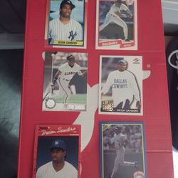 Baseball Football Deon Sanders Bundle Of 12 Cards.  Cash Porch Pickup Redmond