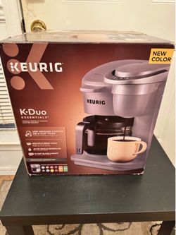 Keurig K Duo Essentials Single Serve & Caraffe Coffee Maker Grey NEW