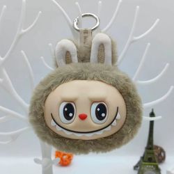 Lite Brown LABUBU  Plush Keychain, The Monsters LABUBU Plush Figure Doll Keychains,