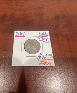 1934 Buffalo Nickel Coin