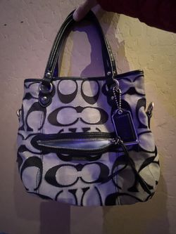 Black And Gray Coach Purse