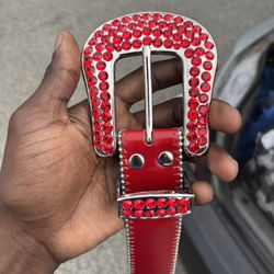BB Simon belt (Red, Silver)