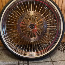 Harley Davidson 23” Gold Fat Spoke Rim