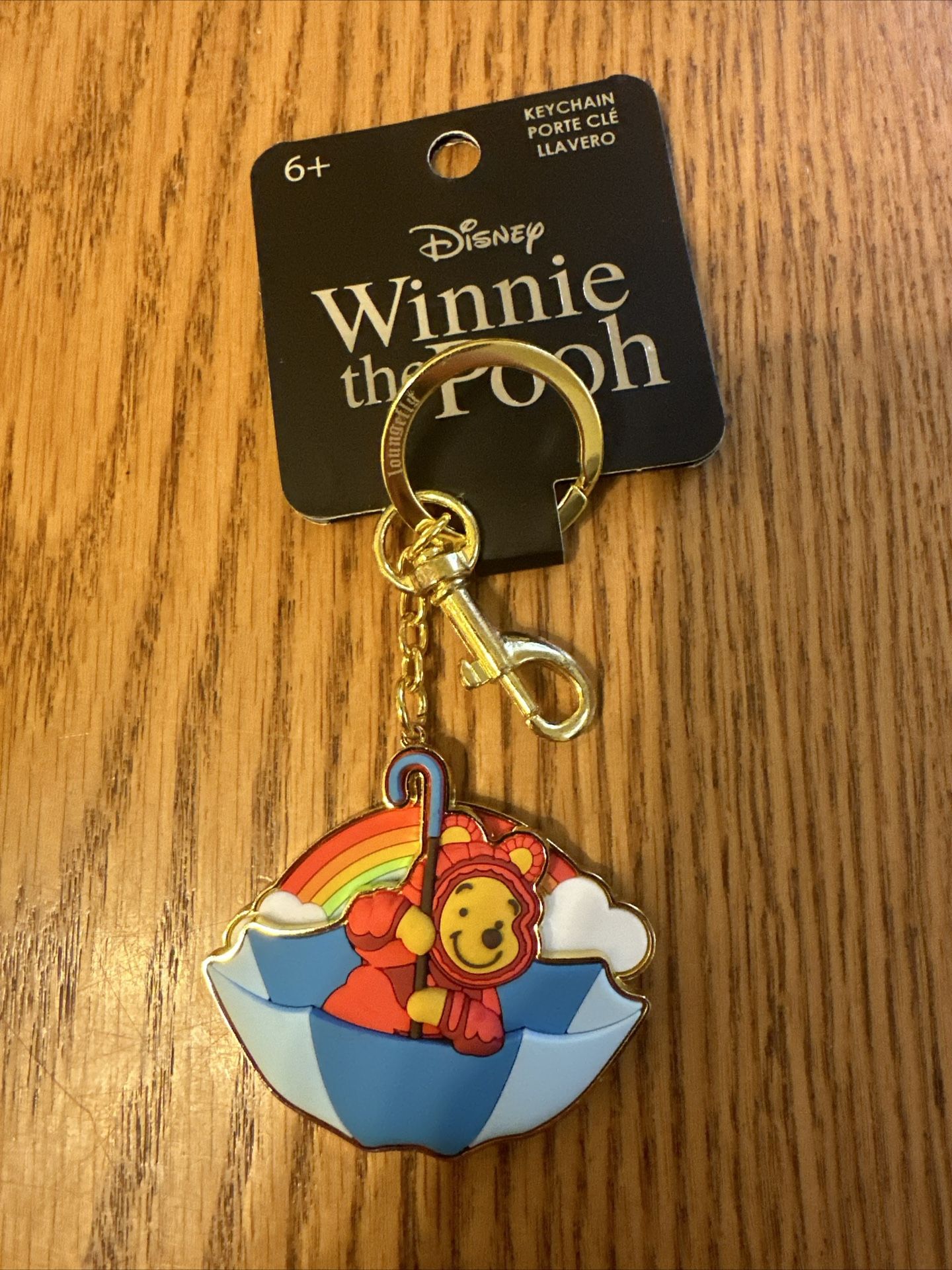 Loungefly Disney Winnie the Pooh Rainy Day Umbrella Puffer Jacket 3D Keychain