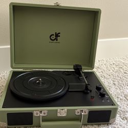Olive Green Record Player