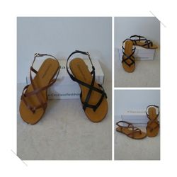 Black and brown sandles