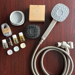 Scalp Massaging Shower Head and Essential Oils