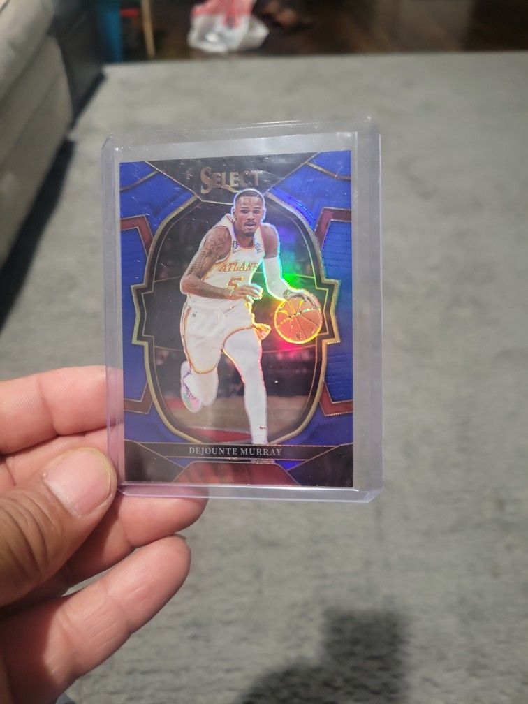 Dejounte Murray Select Concourse Blue Silver Prizm Basketball Card
