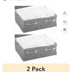 2 Compartment Underbed Zippered Storage Bin Set