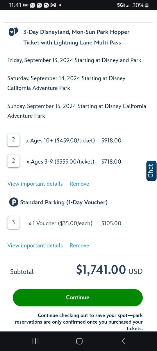 DISNEYLAND TICKETS 4 SALE