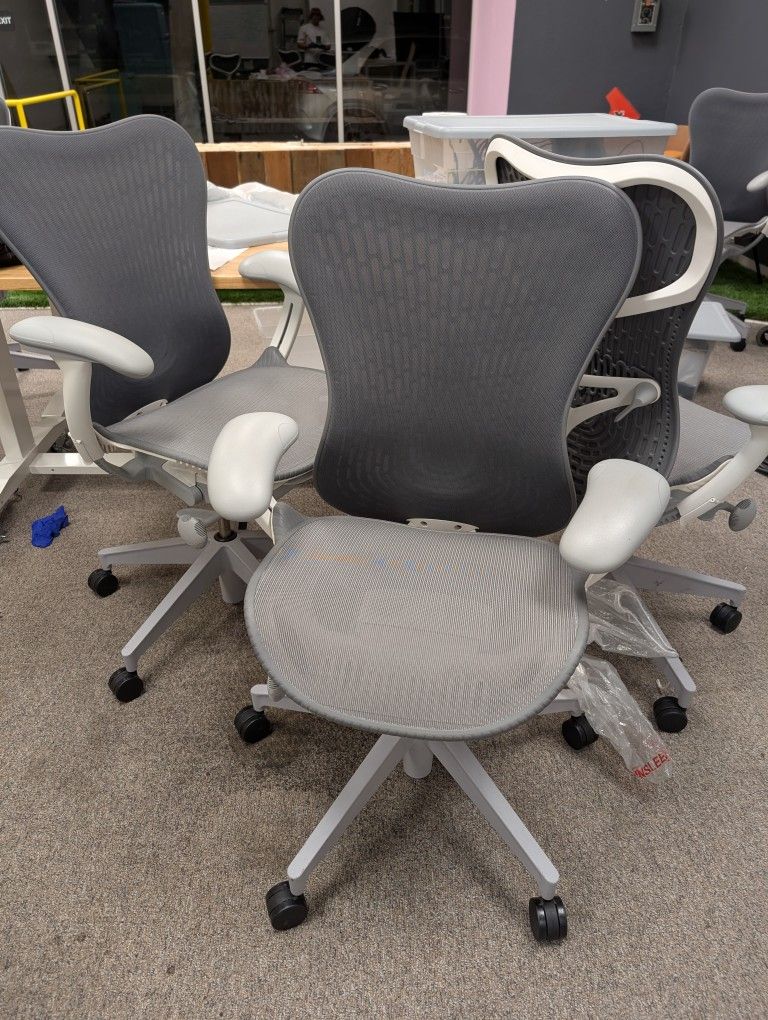 HERMAN MILLER MIRA 2 WHITE GREY FULLY SPEC RETAIL $1800 EACH