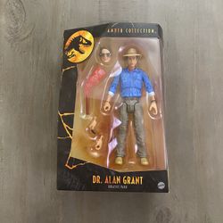 In Hand, Brand New, Never Opened Mattel - Jurassic Park Amber Collection - Dr. Alan Grant - 6” Action Figure