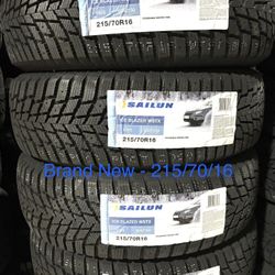 (4) - 215/70/16 Sailun Ice Blazer WSTX Snow Tires