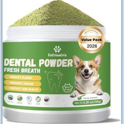 Brand New, Dog Dental Powder Fresh Breath Plaque Support Pet Oral Care 150g