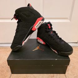 Air Jordan 6 Retro (GS) Black/Infrared Size 6.5Y Or 8W