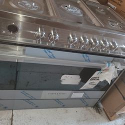 Fisher paykel  duel feud  gas and electric  220 volt 36 inches  new open box warranty,,$4950...