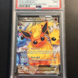Pokemon 2016 XY Generations Flareon EX Full Art Radiant Collection PSA 9