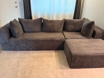Ash grey boneless couch