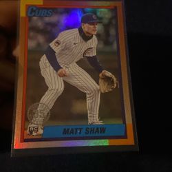 Matt Shaw rookie card On The 1(contact info removed) anniversary