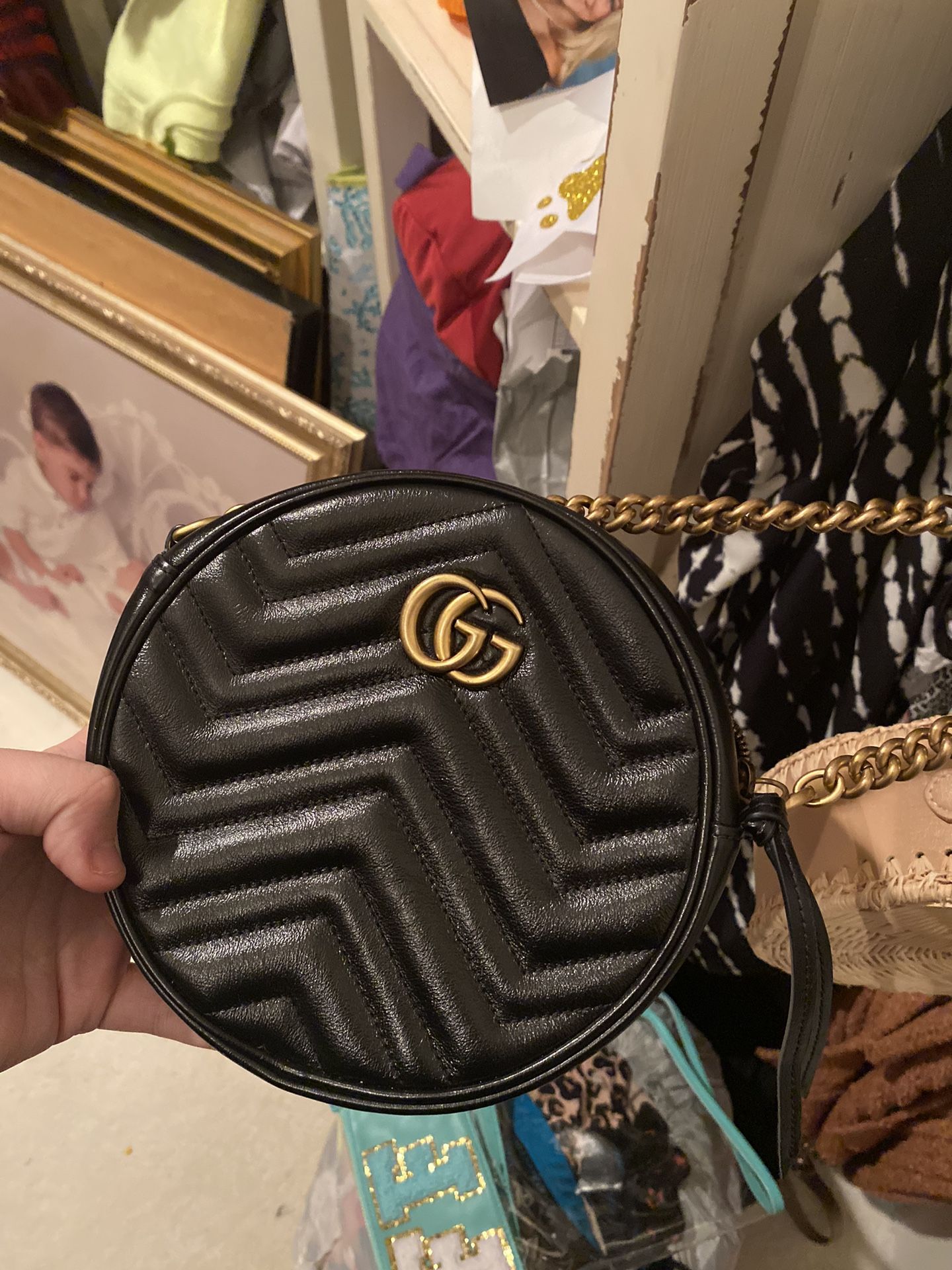 Authentic Gucci Black Leather Crossbody Purse (OBO)