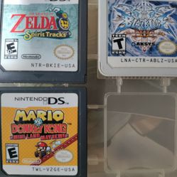 Nintendo DS And 3DS Video Games Zelda/BlazBlue/ Mario Vs DK
