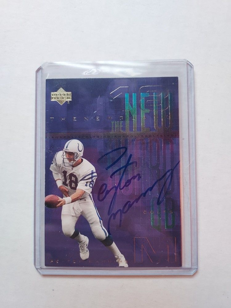 Payton Manning Autograph 2000 Upper Deck Football