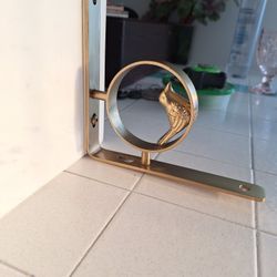 White Marble W/ Birds Decorative Shelf