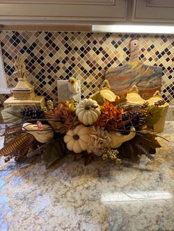 Fall Harvest Pumpkin and Gourd Centerpiece