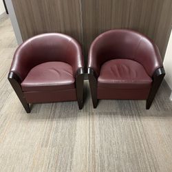 Faux Leather Chair Set 