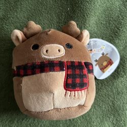 Ruby the Reindeer with Red Plaid Scarf 5” Squishmallow NWT