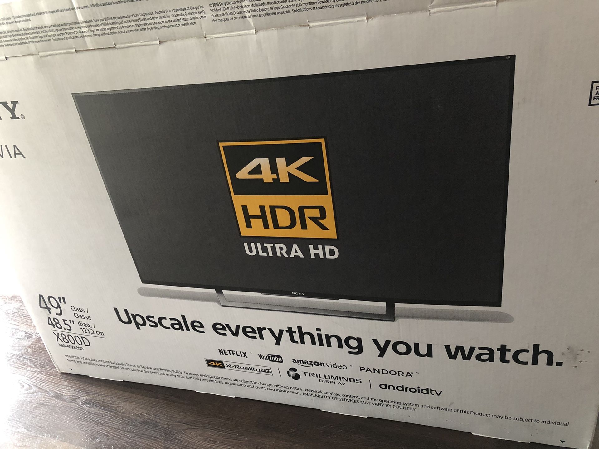 Sony x800D 49inch 4K Smart TV